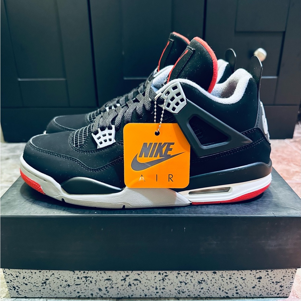 Nike Air Jordan 4 Retro Bred 2019 Mens Size 11 With Box
